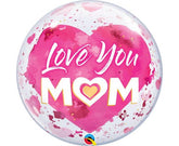 Μπαλόνι Bubble Love You Mom 56 εκ Φουσκωμένο Με Ήλιο